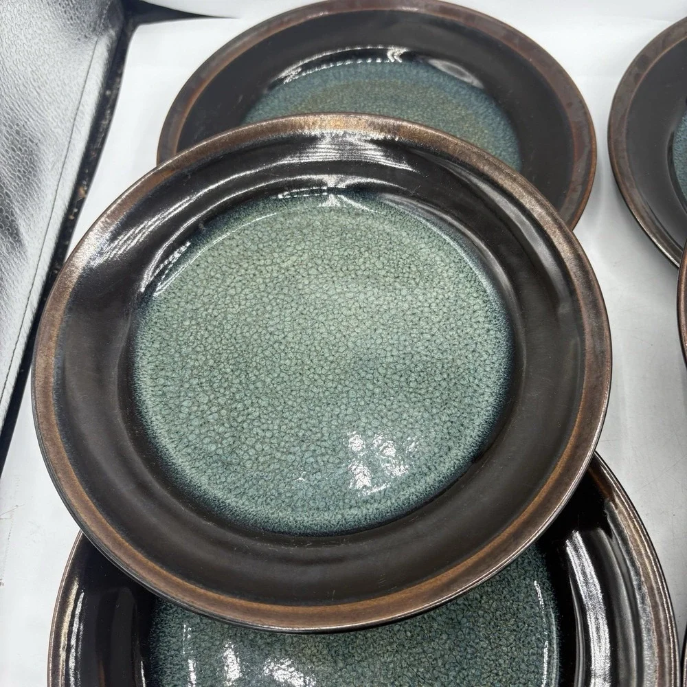 Mikasa Gourmet‎ Basics Salad Plates Jade Stoneware  8 5/8